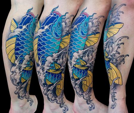 Tattoos - Azul Koi - 120491